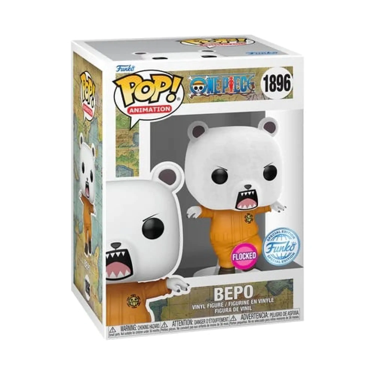 One Piece Funko POP! Animation Vinyl figura Bepo (Flocked) Exkluzív 9 cm termékfotó