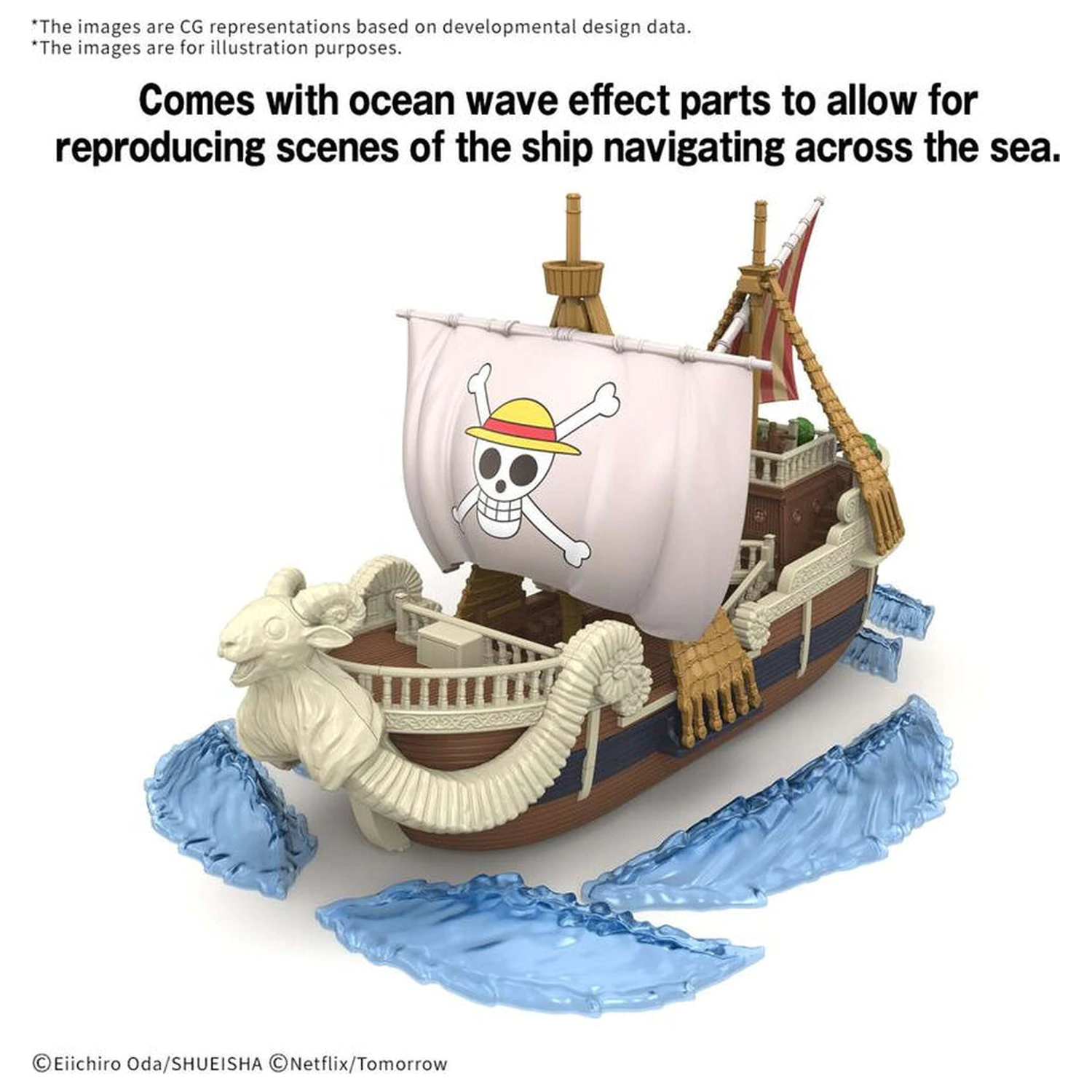 One Piece Grand Ship Collection Netflix Going Merry modell készlet figura termékfotó