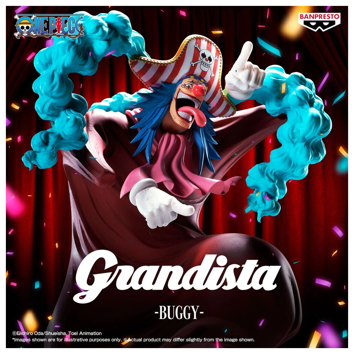 One Piece Grandista Buggy figura 25cm termékfotó