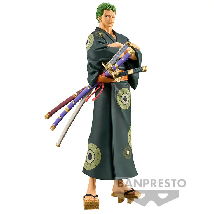 One Piece Grandline Series Wanokuni Yukata Silvers Roronoa Zoro figura 17cm termékfotó