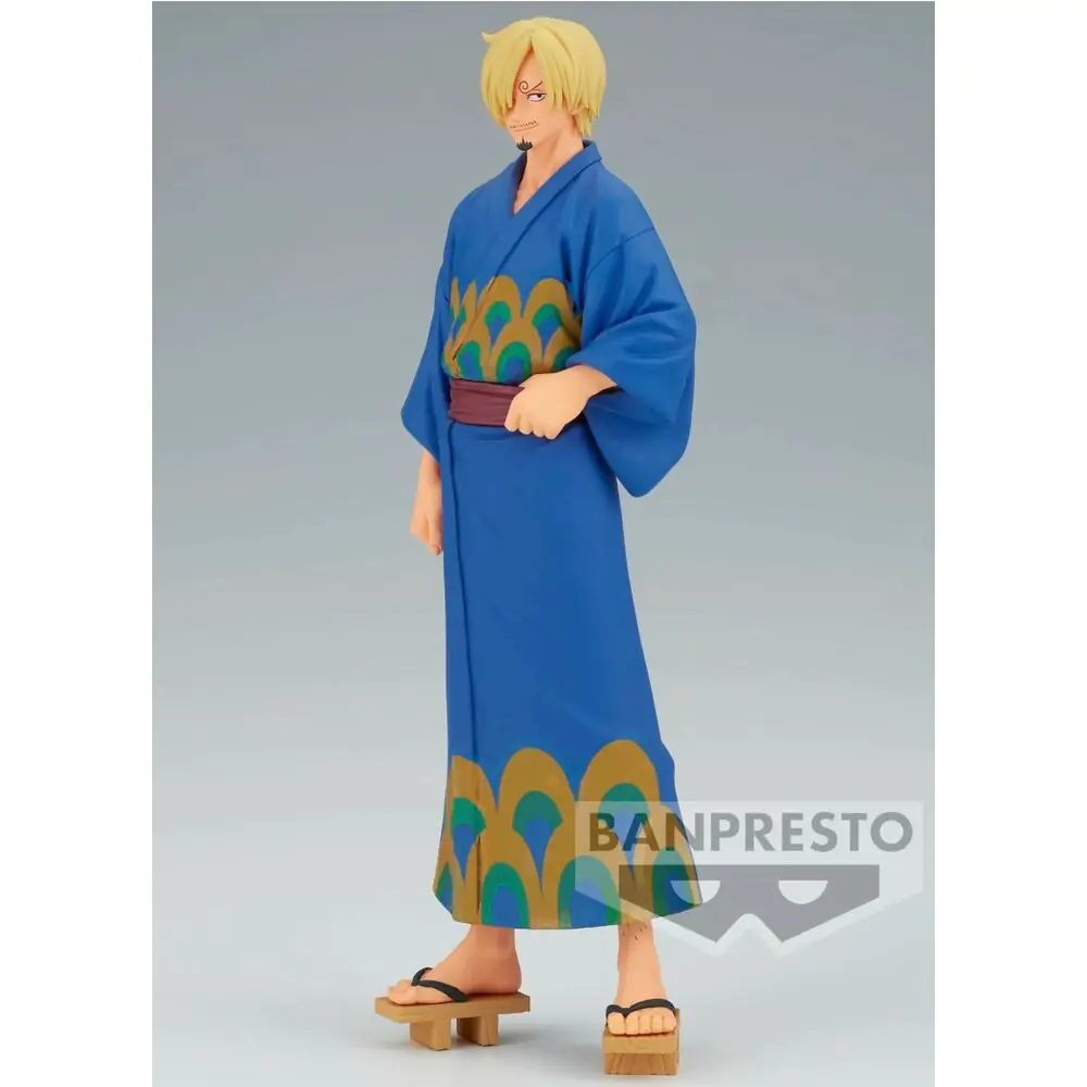 One Piece Grandline Series Wanokuni Yukata Silvers Sanji figura 17cm termékfotó