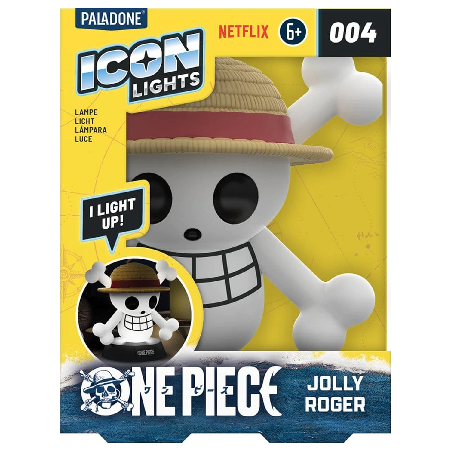 One Piece Jolly Roger Icon lámpa termékfotó
