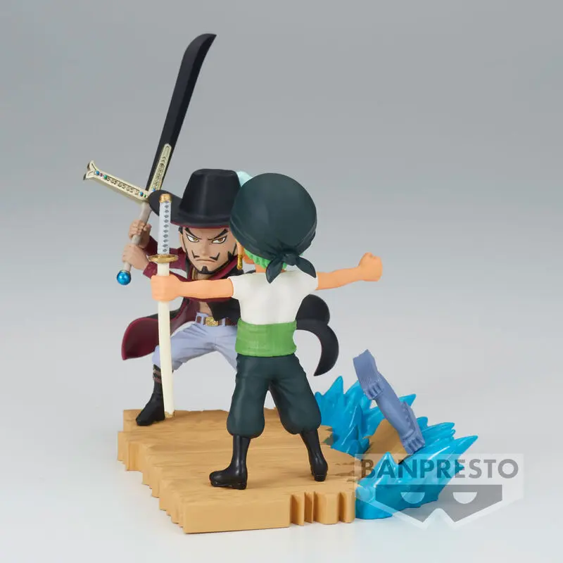 One Piece Log Stories Roronoa Zoro VS Dracule Mihawk figura 7cm termékfotó