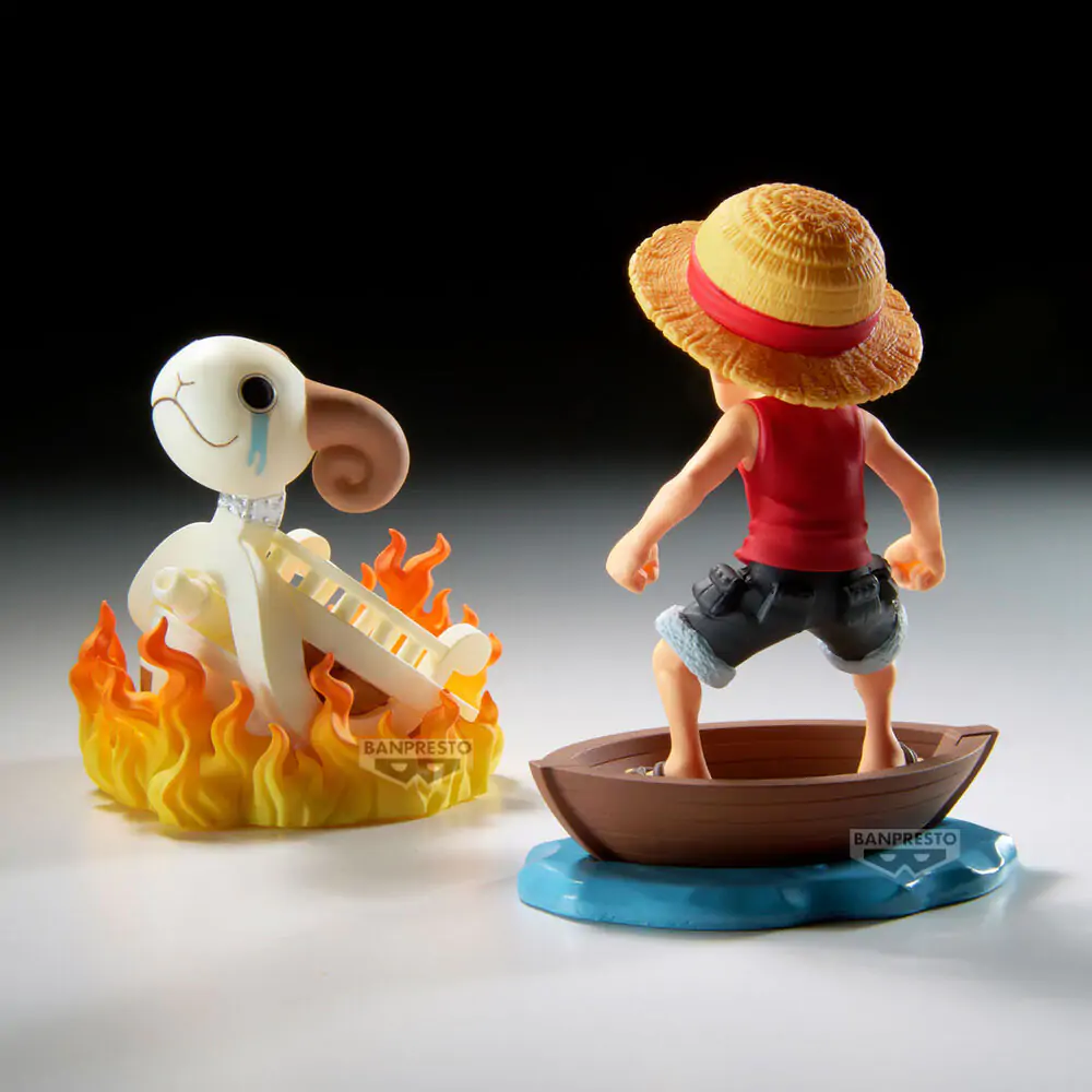 One Piece Luffy & Going Merry Log Stories figura 8cm termékfotó