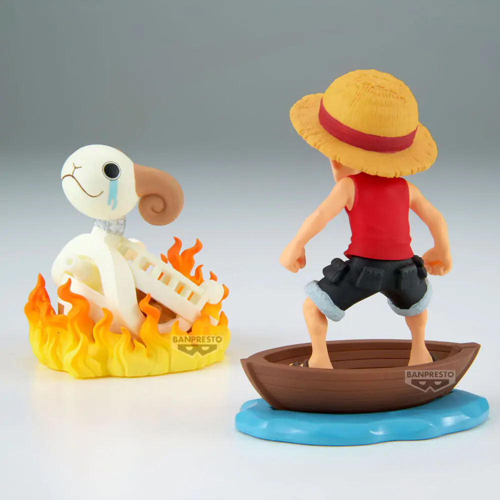 One Piece Luffy & Going Merry Log Stories figura 8cm termékfotó