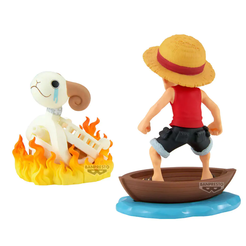 One Piece Luffy & Going Merry Log Stories figura 8cm termékfotó