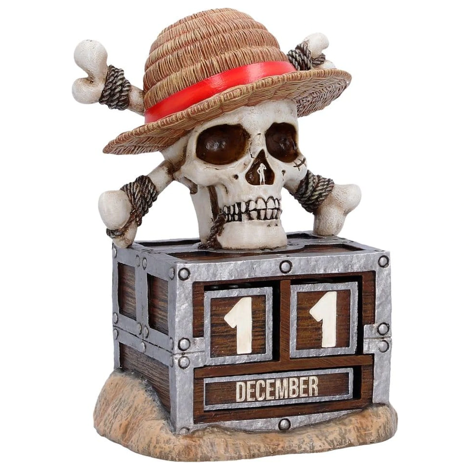 One Piece  Luffy Jolly Roger öröknaptár naptár 16 cm termékfotó