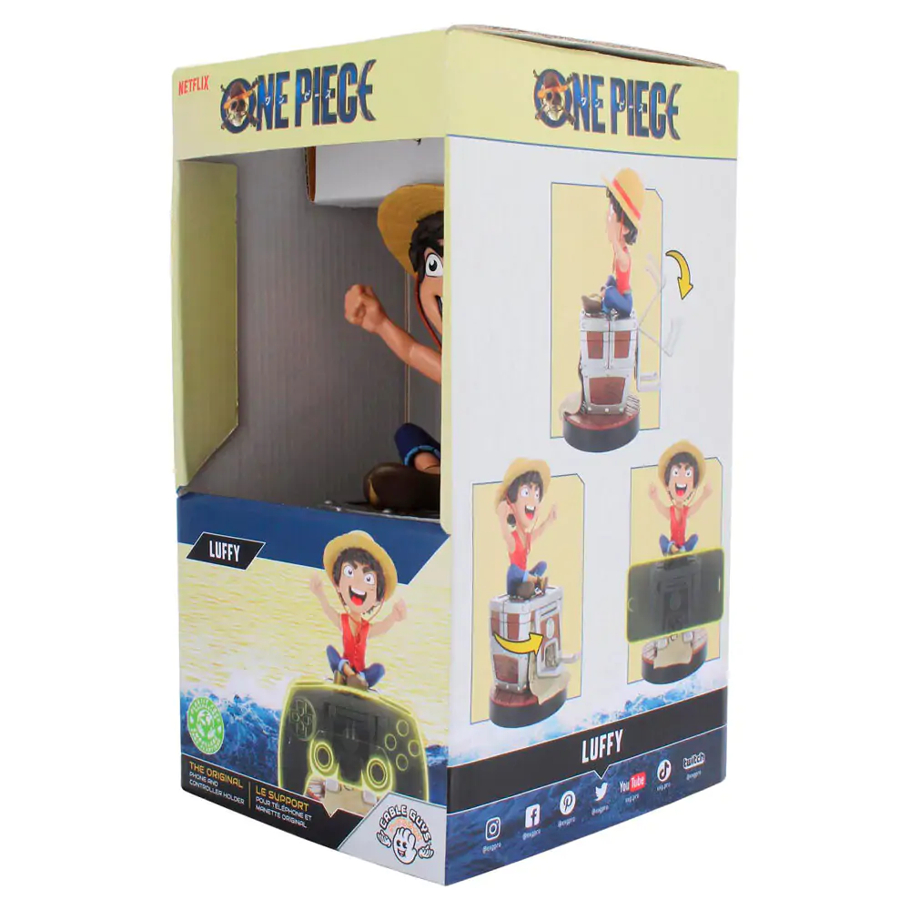 One Piece Luffy kontroller/telefon tartó Cable Guy figura 20cm termékfotó