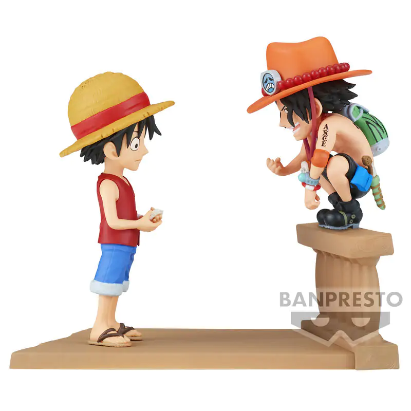 One Piece Monkey D Luffy & Portgas D Ace World Collectable Log Stories figura 8cm termékfotó