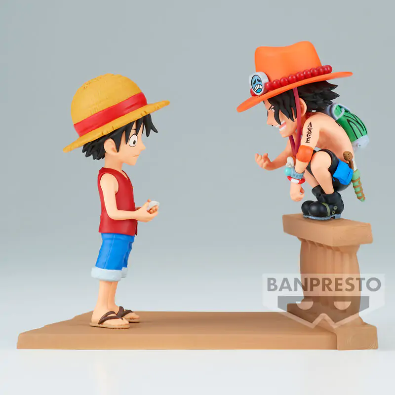 One Piece Monkey D Luffy & Portgas D Ace World Collectable Log Stories figura 8cm termékfotó