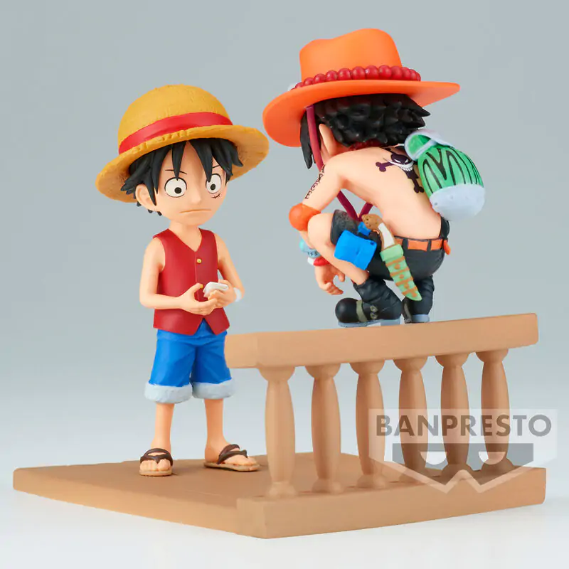 One Piece Monkey D Luffy & Portgas D Ace World Collectable Log Stories figura 8cm termékfotó