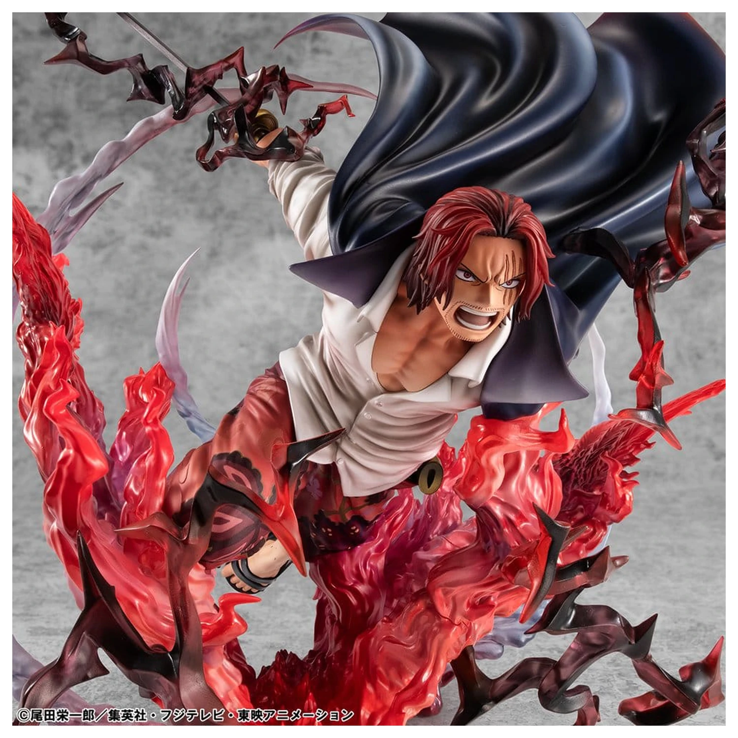 One Piece P.O.P SA-MAXIMUM Leader of Red Hair Pirates Red-Haired Shanks Kamusari PVC szobor figura 25 cm  termékfotó