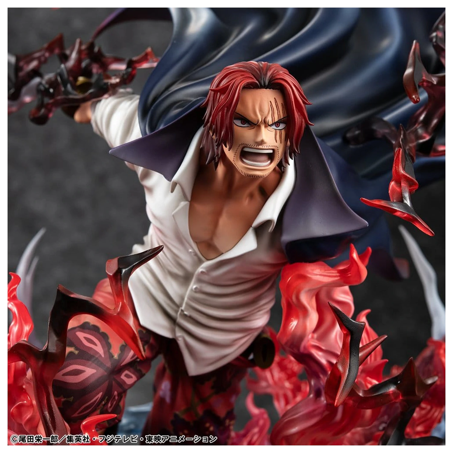 One Piece P.O.P SA-MAXIMUM Leader of Red Hair Pirates Red-Haired Shanks Kamusari PVC szobor figura 25 cm  termékfotó