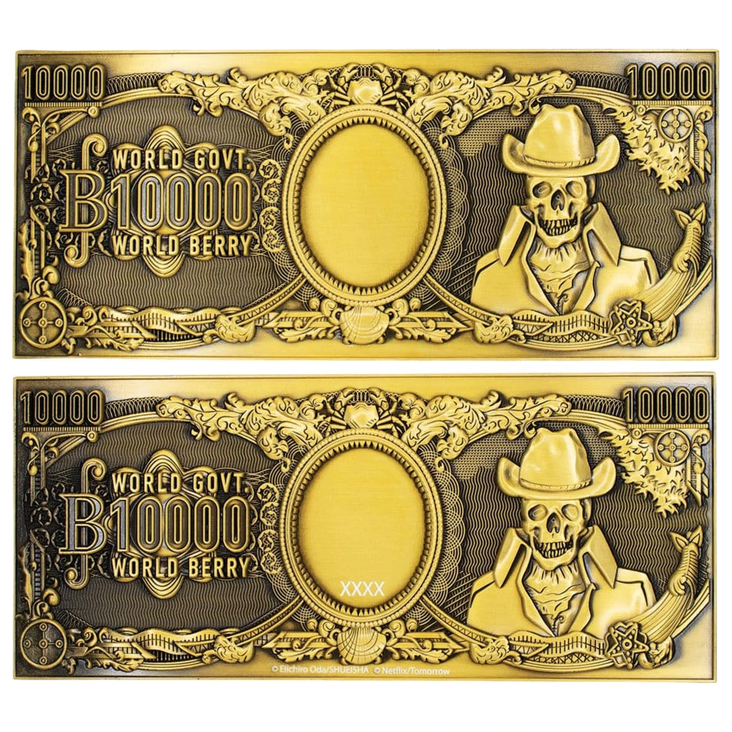 One Piece replika 10,000 World Berry Metal Banknote 6 x 15 cm termékfotó