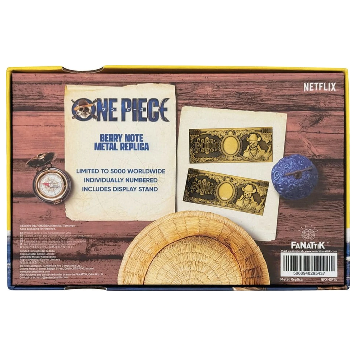 One Piece replika 10,000 World Berry Metal Banknote 6 x 15 cm termékfotó