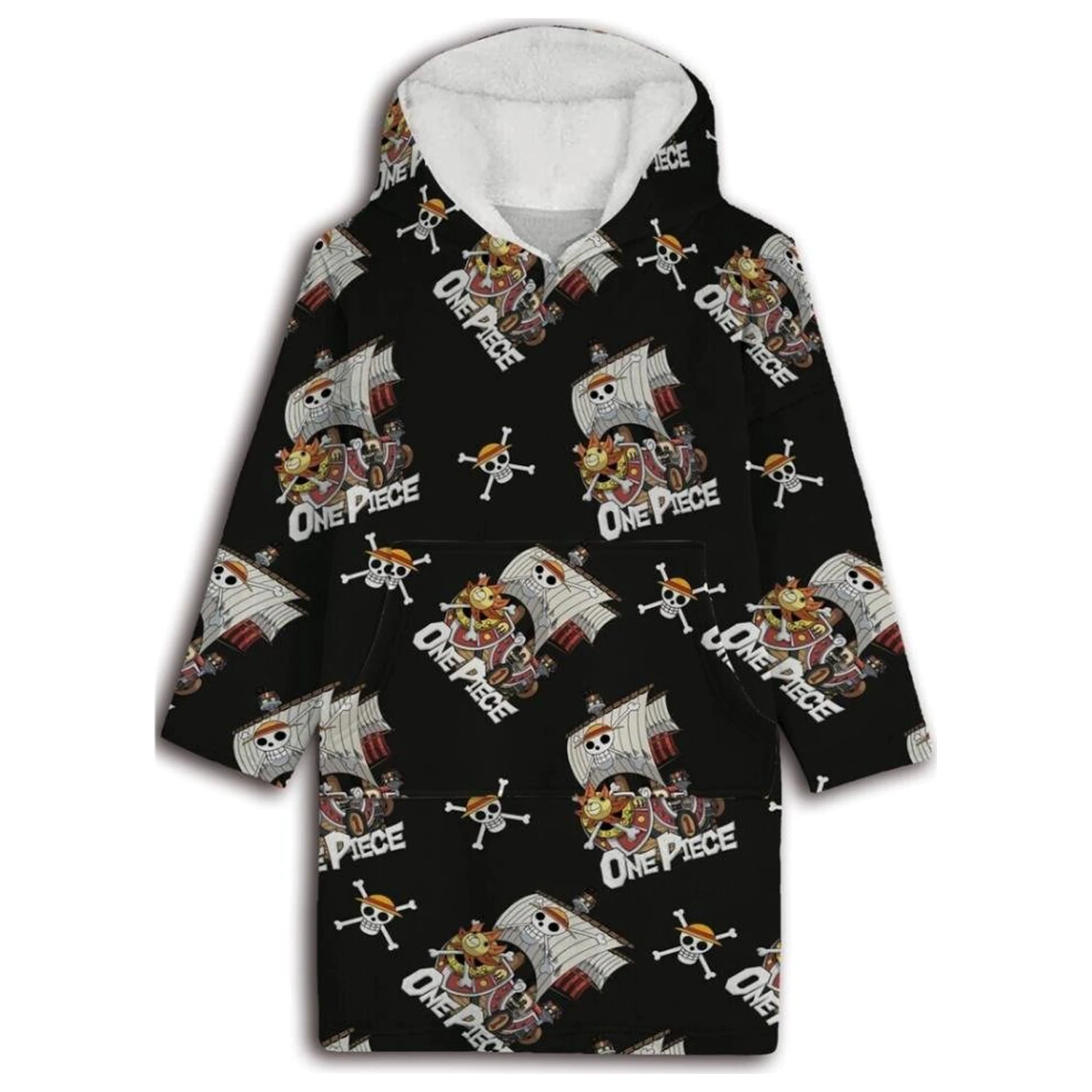 One Piece Thousand Sunny Sweat felnőtt nagyméretű belebújós plüss pléd, takaró, poncsó, pulóver termékfotó