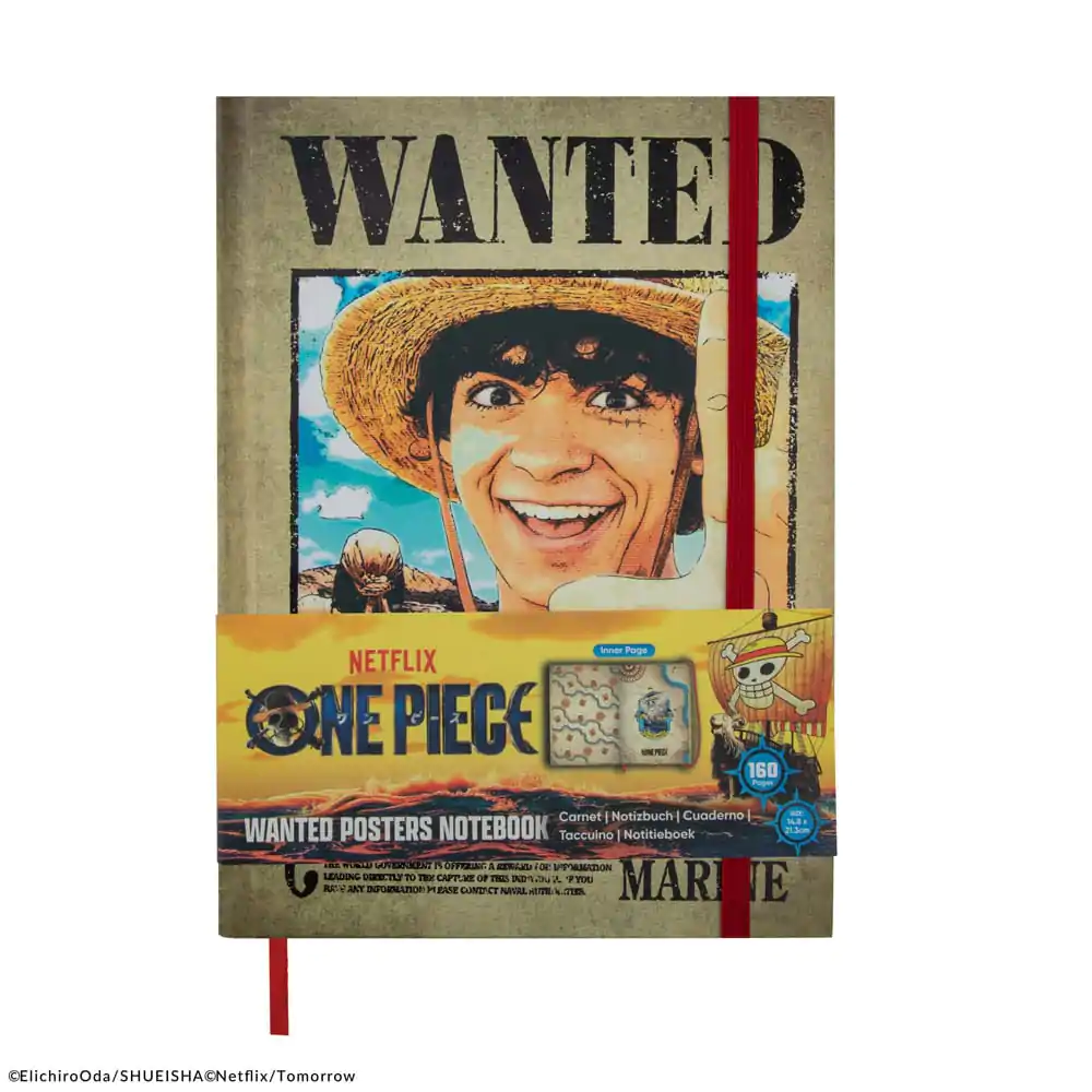 One Piece Wanted Posters jegyzetfüzet termékfotó