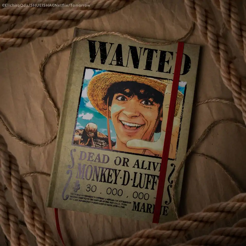 One Piece Wanted Posters jegyzetfüzet termékfotó