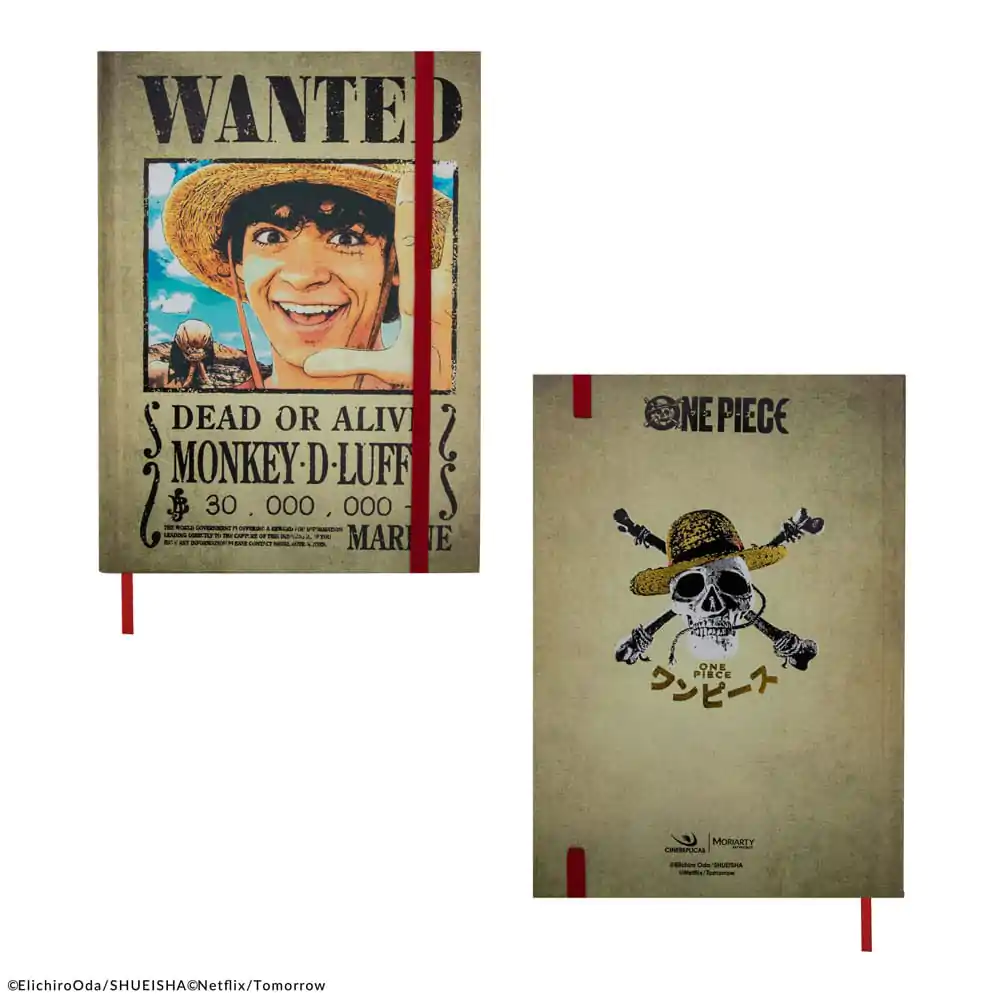 One Piece Wanted Posters jegyzetfüzet termékfotó