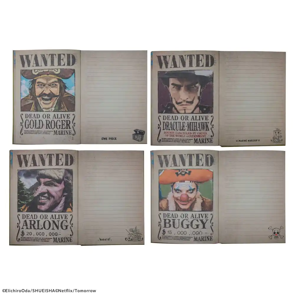 One Piece Wanted Posters jegyzetfüzet termékfotó