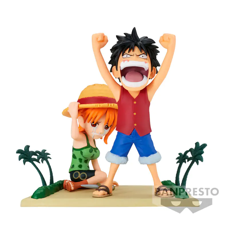 One Piece WCF Log Stories Luffy & Nami figura 7cm termékfotó