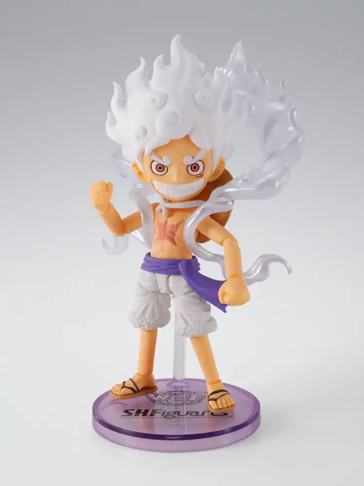 One Piece World Collactable figurák x S.H. Figuarts akciófigura Monkey D. Luffy Gear 5 8 cm      termékfotó