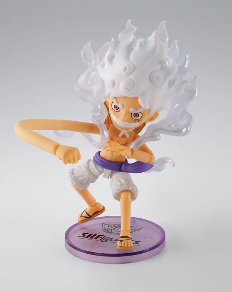 One Piece World Collactable figurák x S.H. Figuarts akciófigura Monkey D. Luffy Gear 5 8 cm      termékfotó