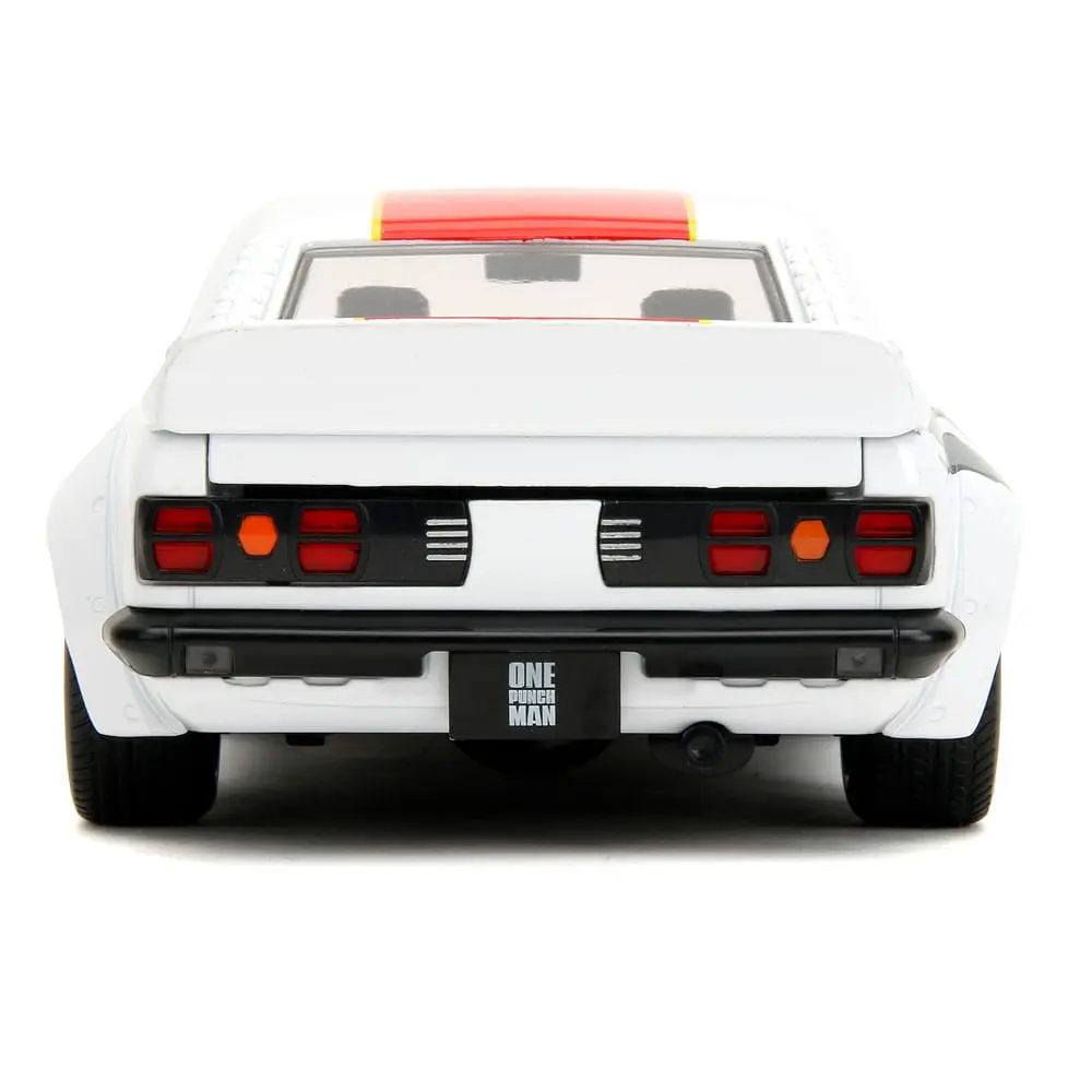 One Punch Man Hollywood Rides Diecast Model 1/24 1974 Mazda RX-3 és One Punch Man figura termékfotó