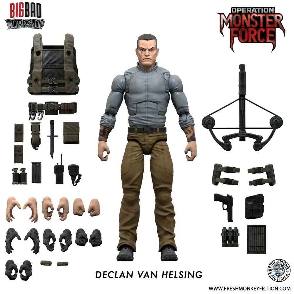 Operation: Monster Force 1/12 Declan Van Helsing akciófigura 15 cm termékfotó