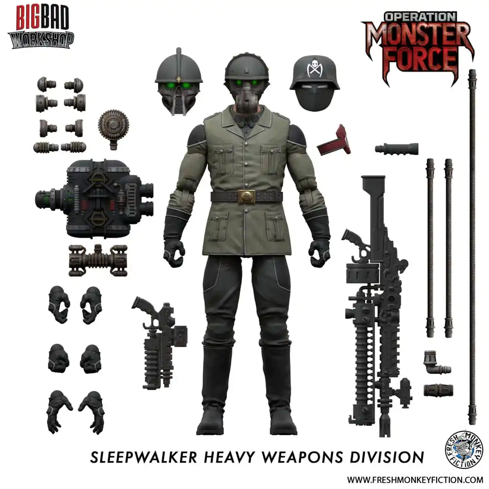 Operation: Monster Force 1/12 Sleepwalker Heavy Weapons Division akciófigura 15 cm termékfotó