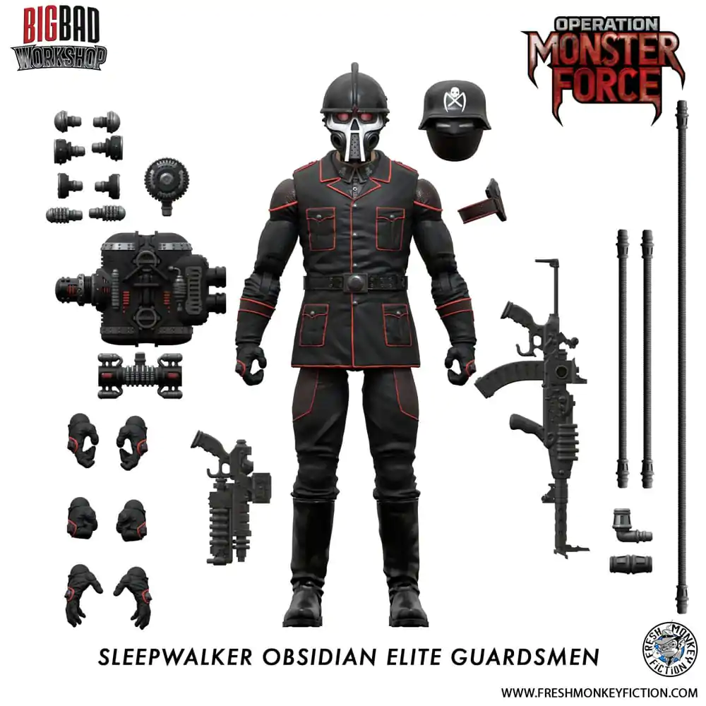 Operation: Monster Force 1/12 Sleepwalker Obsidian Elite Guardsmen akciófigura 15 cm termékfotó