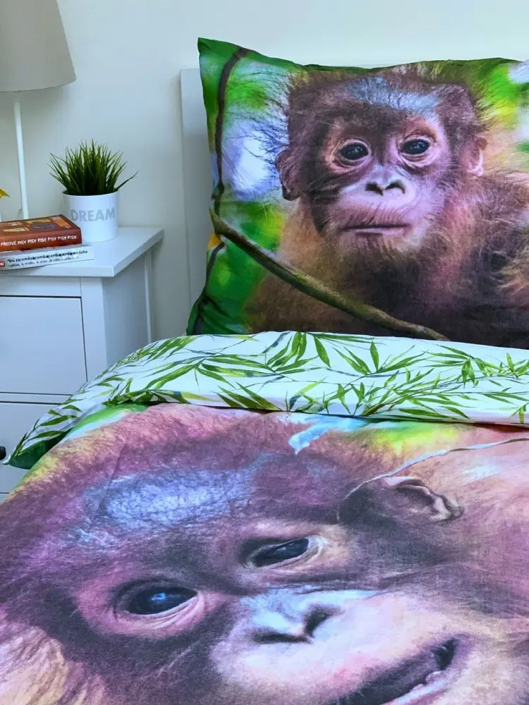 Orangután ágyneműhuzat 140×200cm, 70×90 cm termékfotó