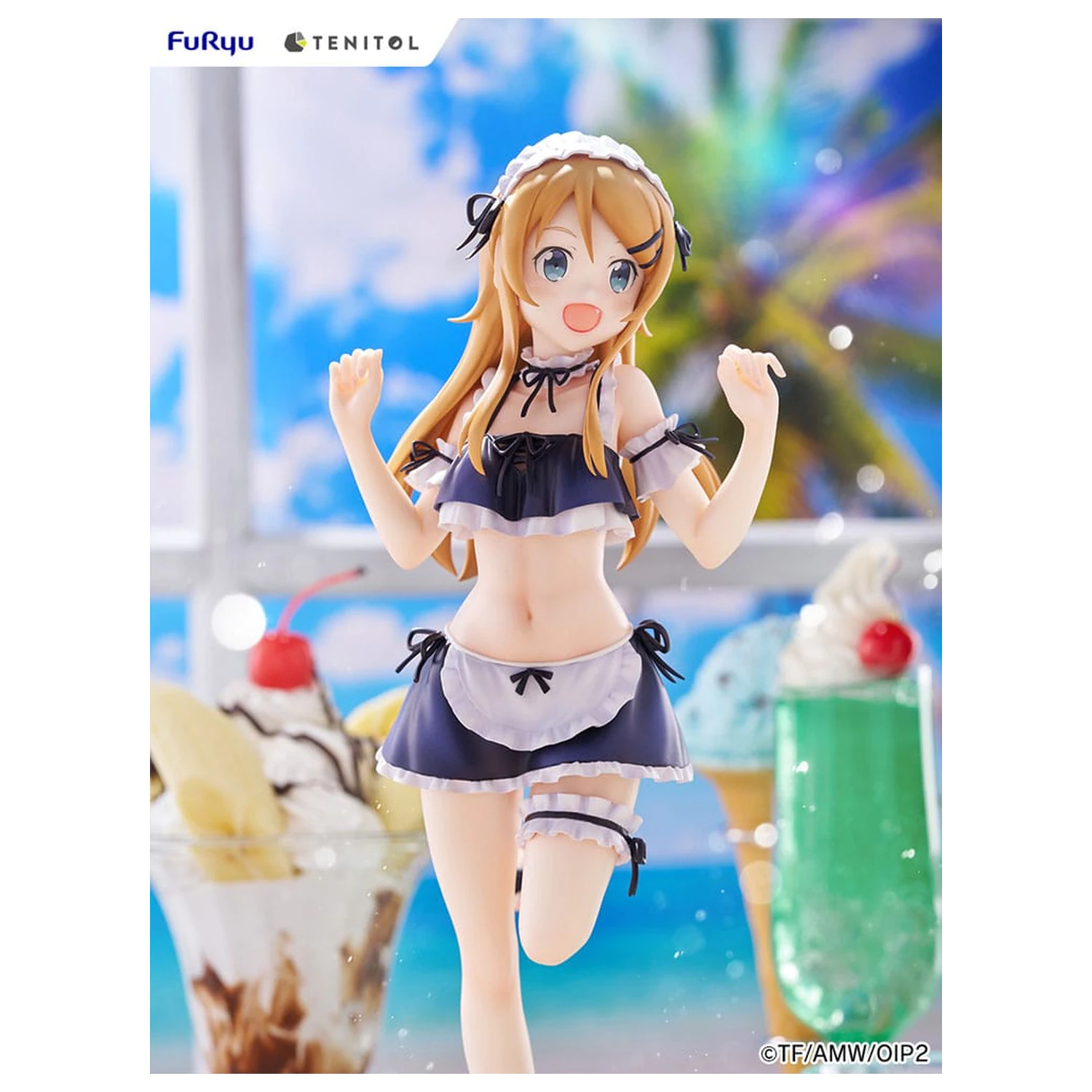 Ore no Imouto ga Konna ni Kawaii Wake ga Nai. Tenitol Tall Kousaka Kirino swimsuits maid Ver. PVC szobor figura 30 cm  termékfotó