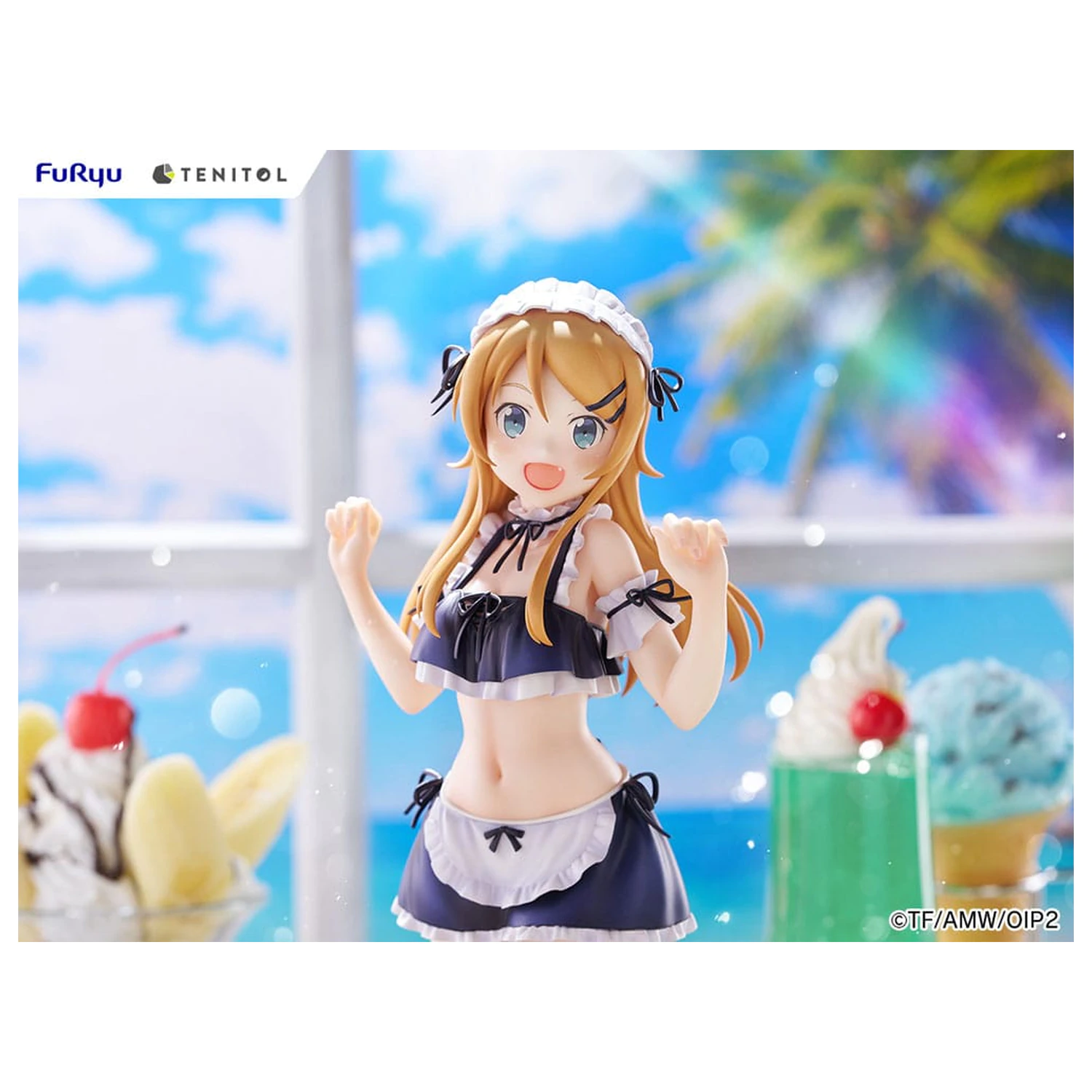 Ore no Imouto ga Konna ni Kawaii Wake ga Nai. Tenitol Tall Kousaka Kirino swimsuits maid Ver. PVC szobor figura 30 cm  termékfotó
