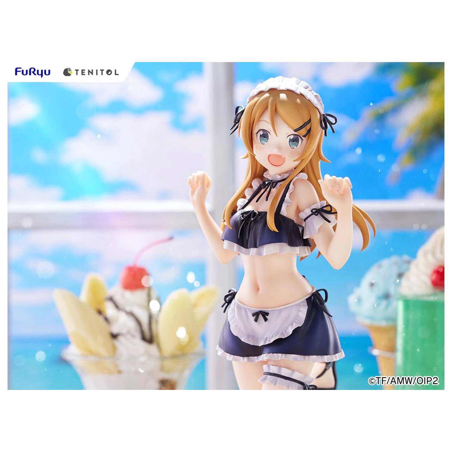 Ore no Imouto ga Konna ni Kawaii Wake ga Nai. Tenitol Tall Kousaka Kirino swimsuits maid Ver. PVC szobor figura 30 cm  termékfotó