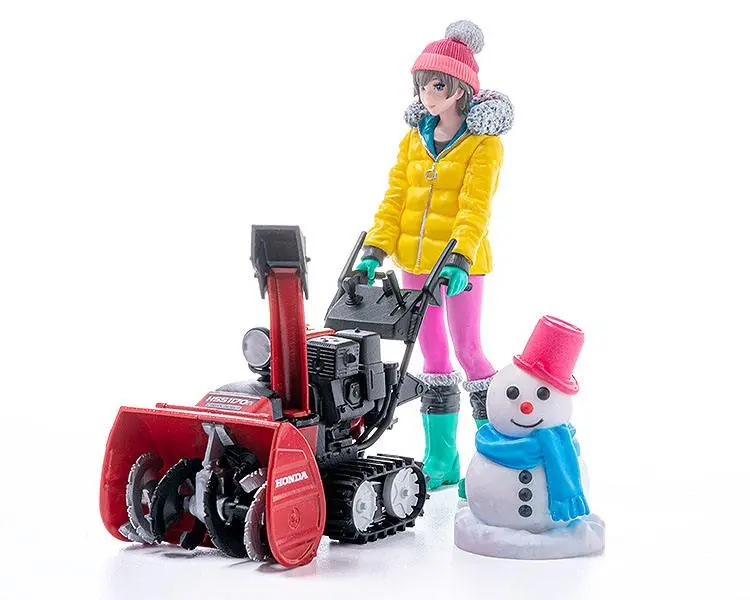 Original Character 1/20 PLAMAX MF-62 minimum factory Minori with Honda Small Snow Plow HSS1170n (JX) Műanyag modell készlet 9 cm termékfotó