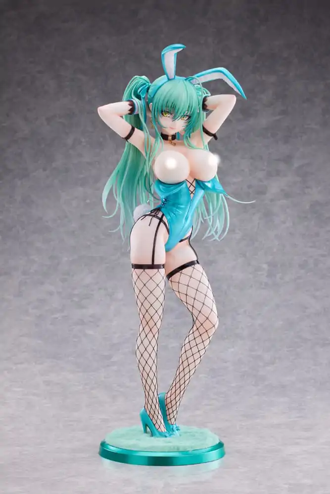 Original Character 1/4 Green Twin Tail Bunny-chan Fishnet Tights Ver. PVC szobor figura 43 cm termékfotó