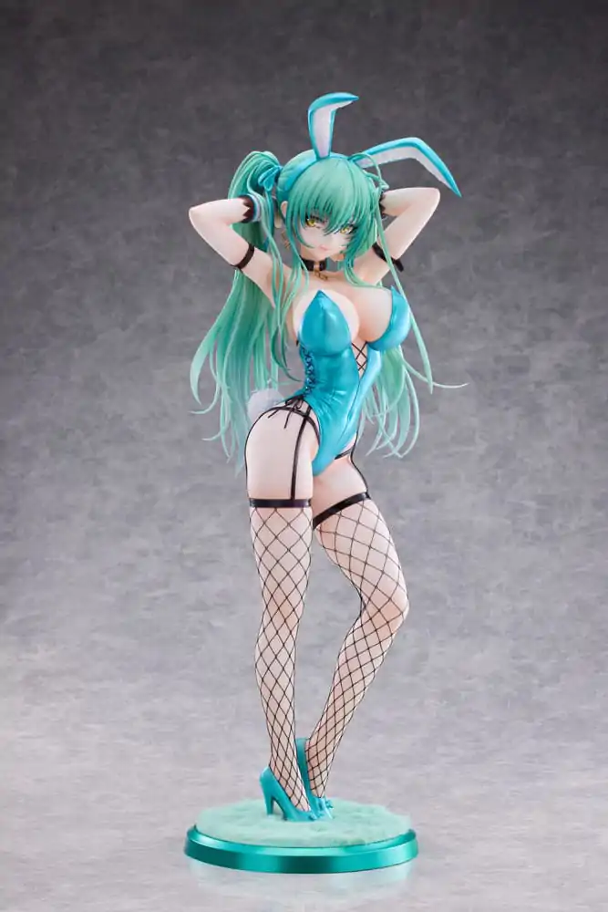 Original Character 1/4 Green Twin Tail Bunny-chan Fishnet Tights Ver. PVC szobor figura 43 cm termékfotó