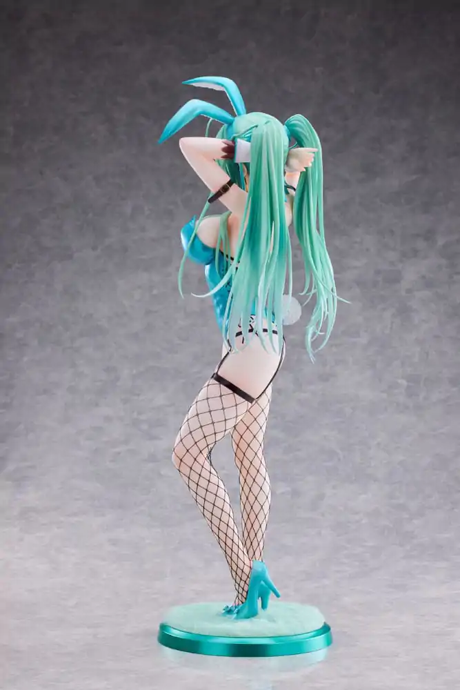 Original Character 1/4 Green Twin Tail Bunny-chan Fishnet Tights Ver. PVC szobor figura 43 cm termékfotó