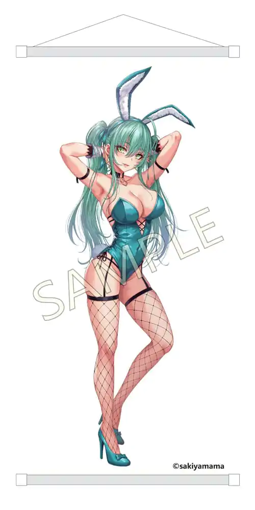 Original Character 1/4 Green Twin Tail Bunny-chan Fishnet Tights Ver. PVC szobor figura 43 cm termékfotó