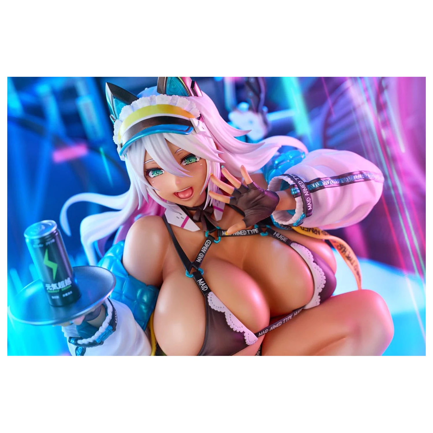 Original Character 1/4 Meido-Busou: Ax Street ver. Pixel Philia Edition szobor figura 37 cm    termékfotó