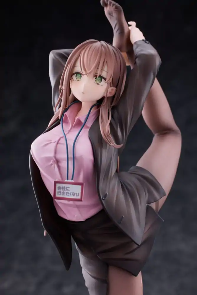 Original Character 1/6 OL-chan Who Doesn't Want to Go to Work Pink Ver. Deluxe Edition PVC szobor figura 26 cm termékfotó