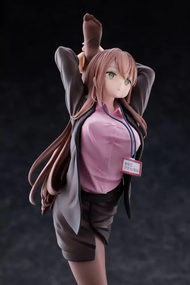 Original Character 1/6 OL-chan Who Doesn't Want to Go to Work Pink Ver. Deluxe Edition PVC szobor figura 26 cm termékfotó