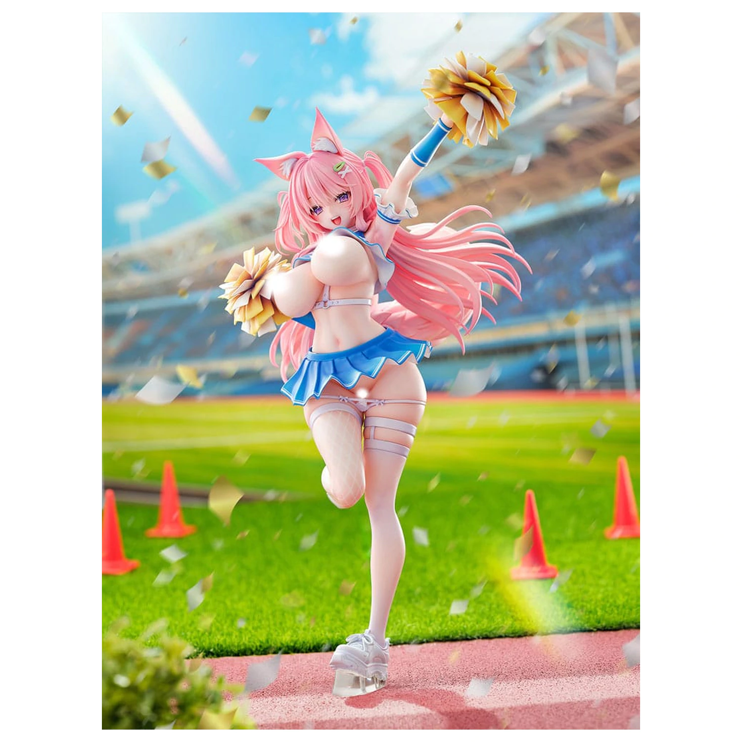 Original Character 1/5 Kemomimi Cheer Girl illustration by Yatanuki Kei DX Version szobor figura 35 cm     termékfotó
