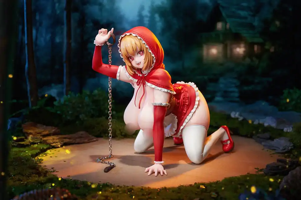 Original Character 1/5 Little Red Riding Hood And The Wolf Girl Little Red Riding Hood PVC szobor figura 21 cm termékfotó