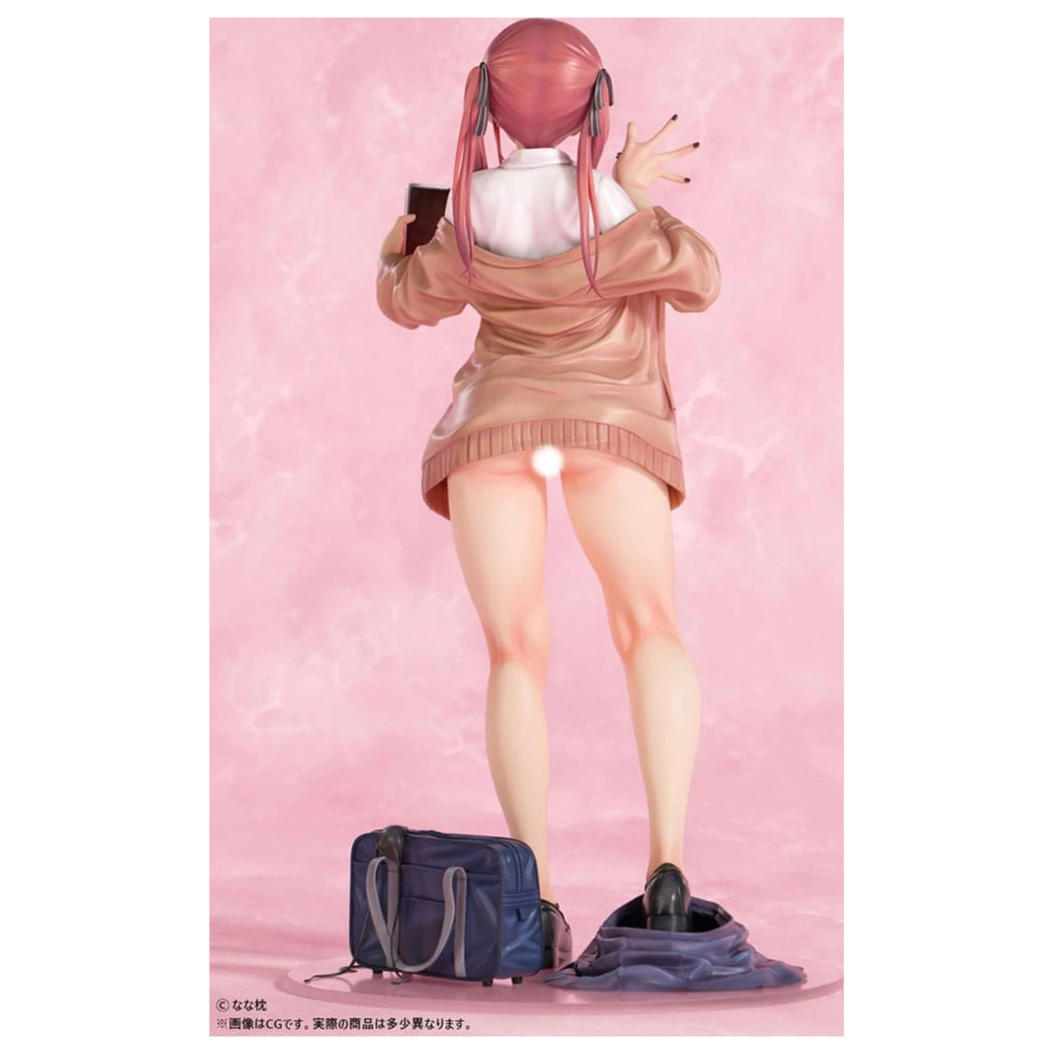 Original Character 1/5 Red-Haired Gyaru-Chan Bare Face Ver. Illustration by Nanamakura szobor figura 29 cm termékfotó