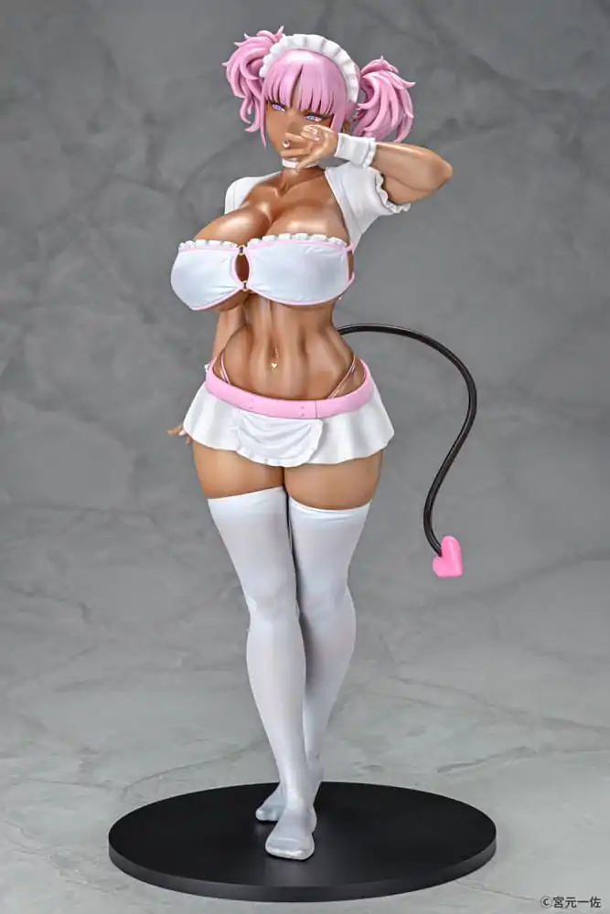 Original Character 1/6 Black Gal Maid Succubus Cocoa Pink Ver. szobor figura 30 cm termékfotó