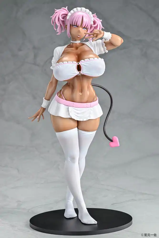 Original Character 1/6 Black Gal Maid Succubus Cocoa Pink Ver. szobor figura 30 cm termékfotó