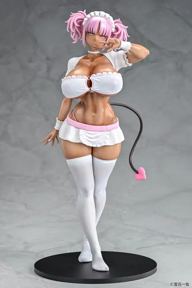 Original Character 1/6 Black Gal Maid Succubus Cocoa Pink Ver. szobor figura 30 cm termékfotó