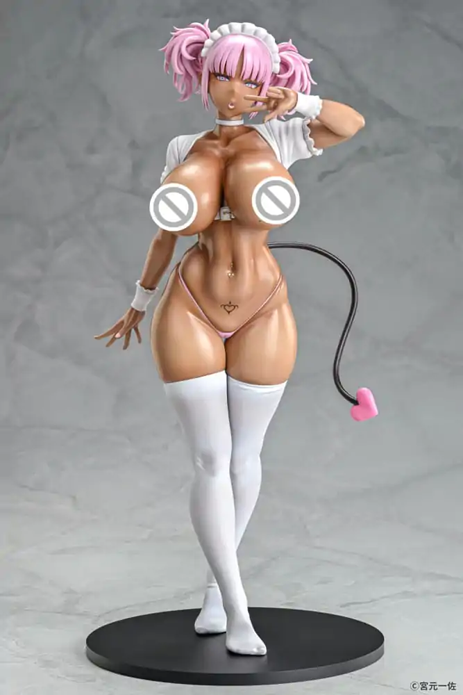 Original Character 1/6 Black Gal Maid Succubus Cocoa Pink Ver. szobor figura 30 cm termékfotó